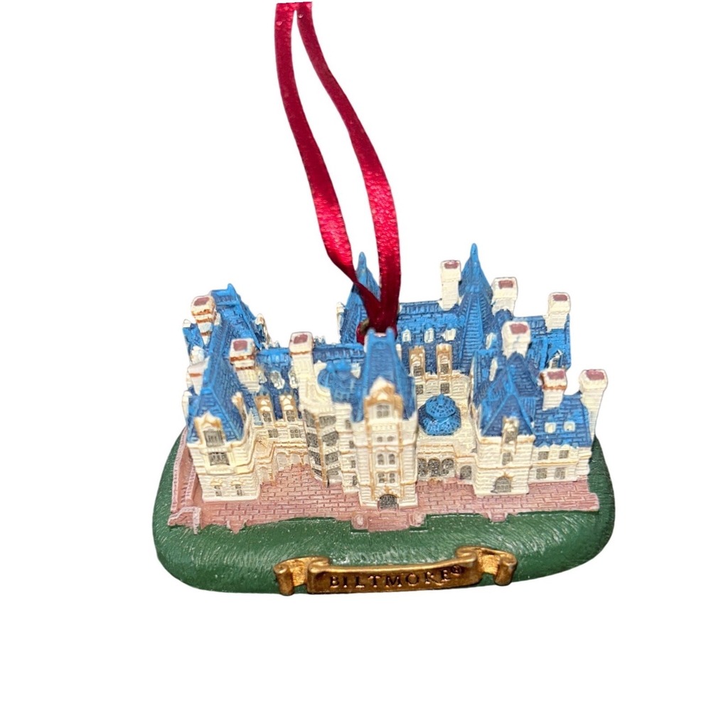 Biltmore Estate Mansion Resin Christmas Ornament Asheville NC Landmark Miniature